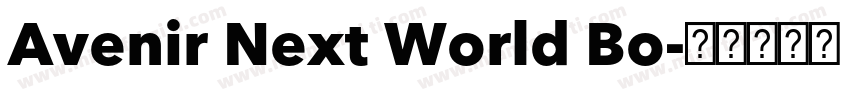 Avenir Next World Bo字体转换